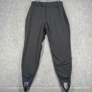 L.L.Bean Snow Pants Womens 10 Black Softshell Stirrup Ski Made USA WB-400